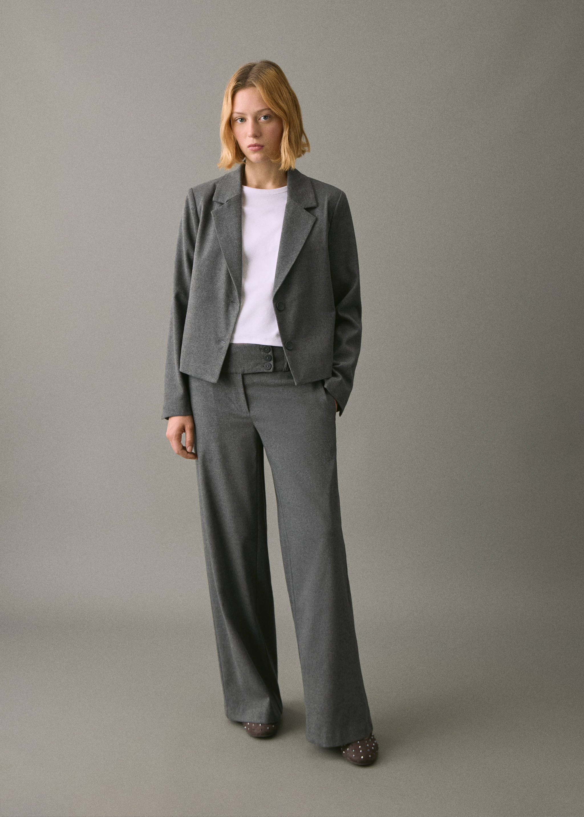 Straight-fit suit trousers - Details of the article 2