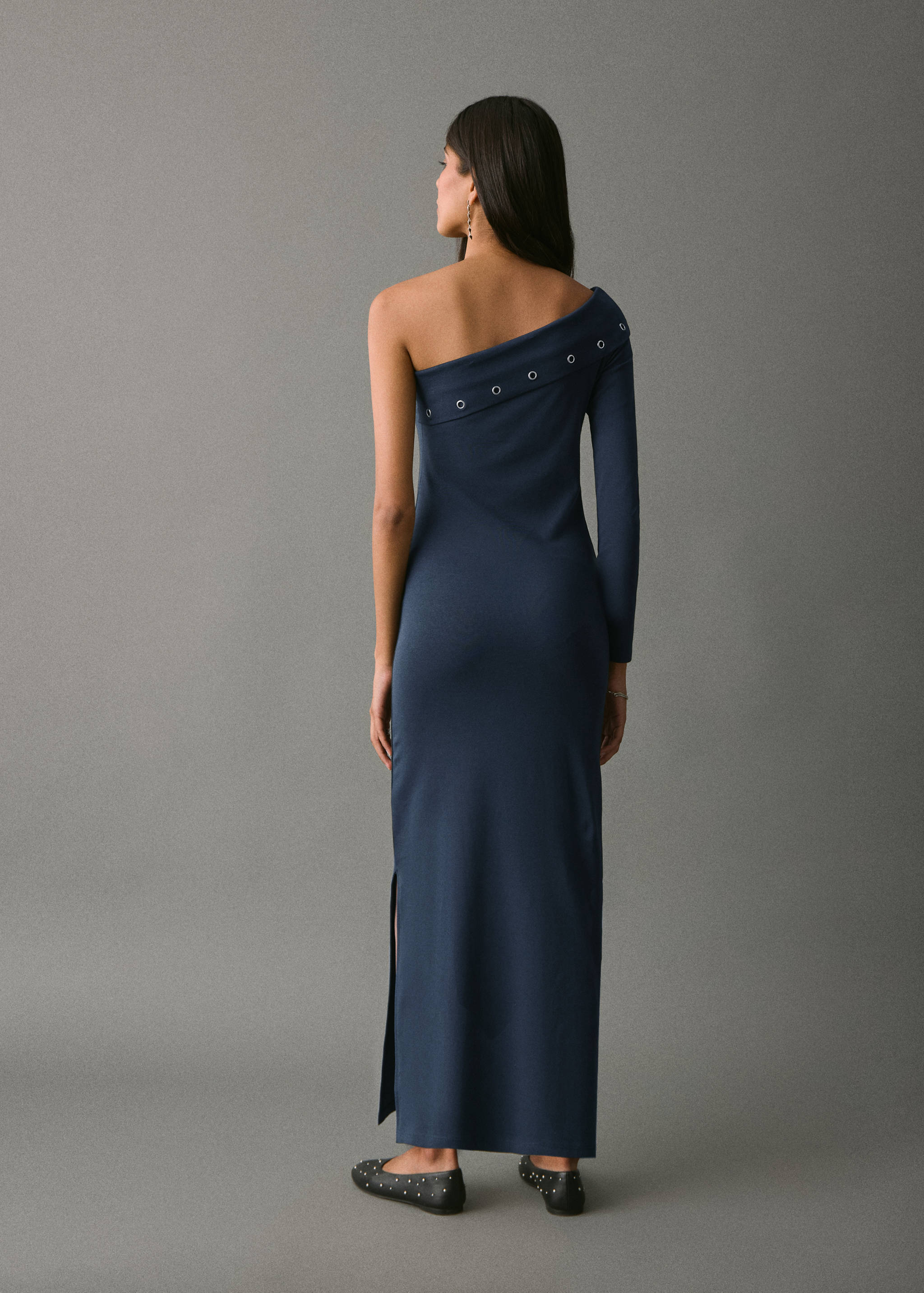 Asymmetrical studded dress - Reverse of the article