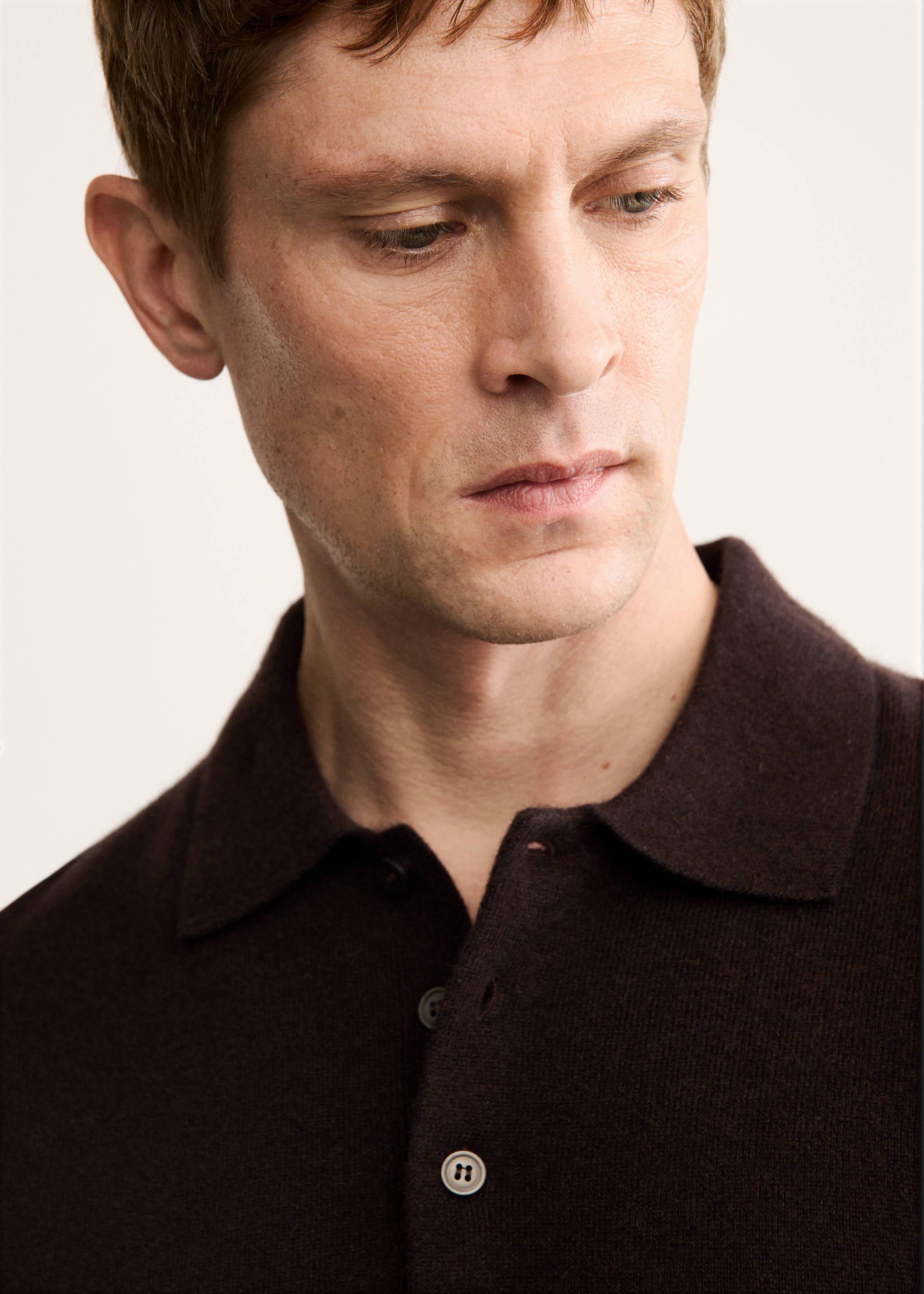 Джемпер поло 100% кашемир - Деталь изделия 1