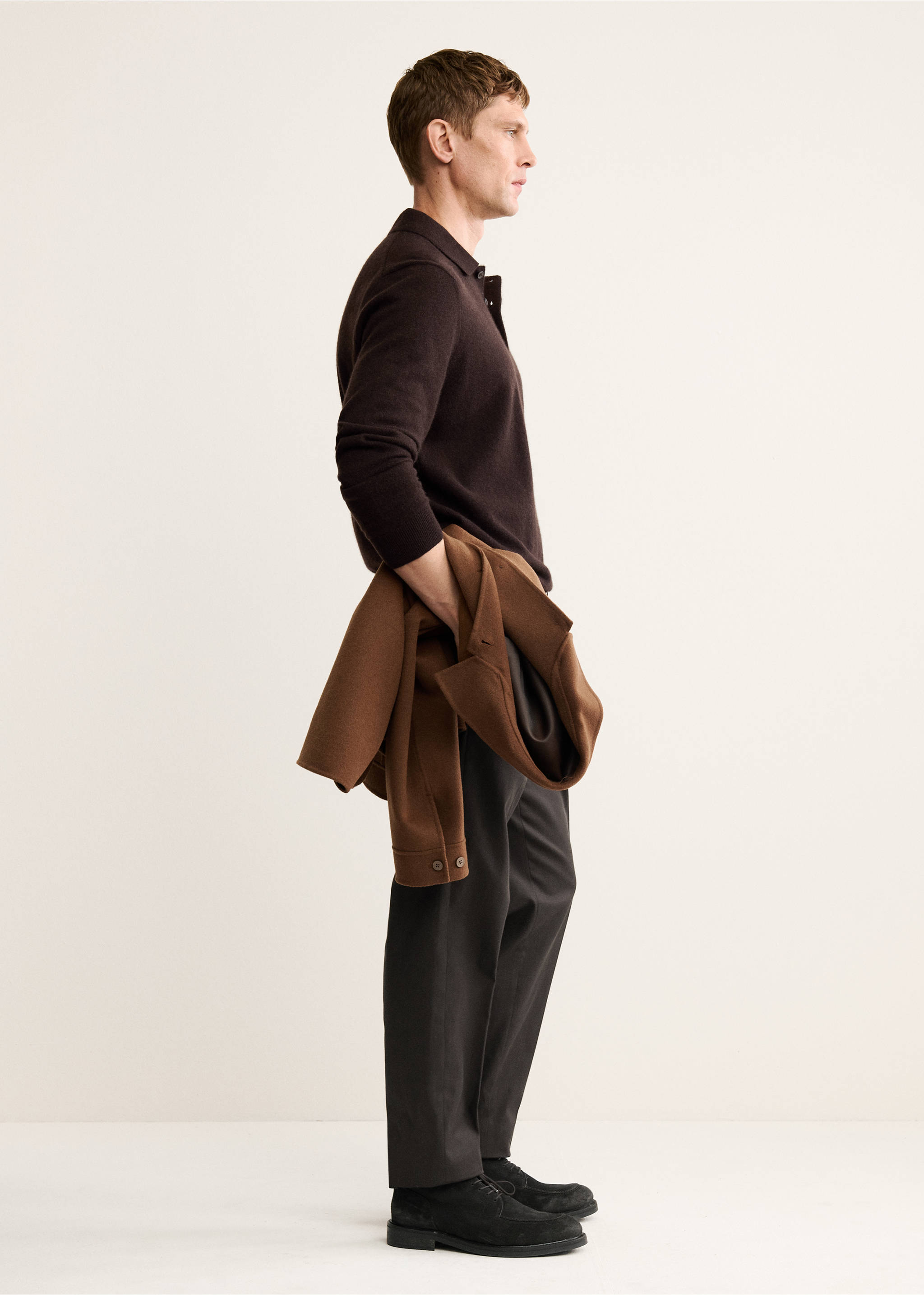 Jersey polo 100% cashmere - Detalle del artículo 2, Chocolate. Ref: 17078276-00.