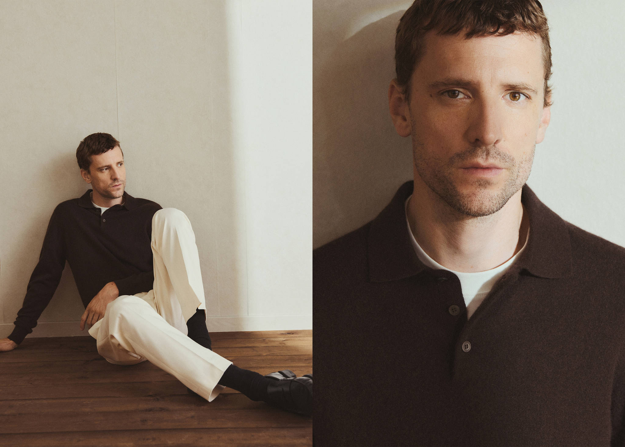 100% cashmere polo sweater - Panoramic plane
