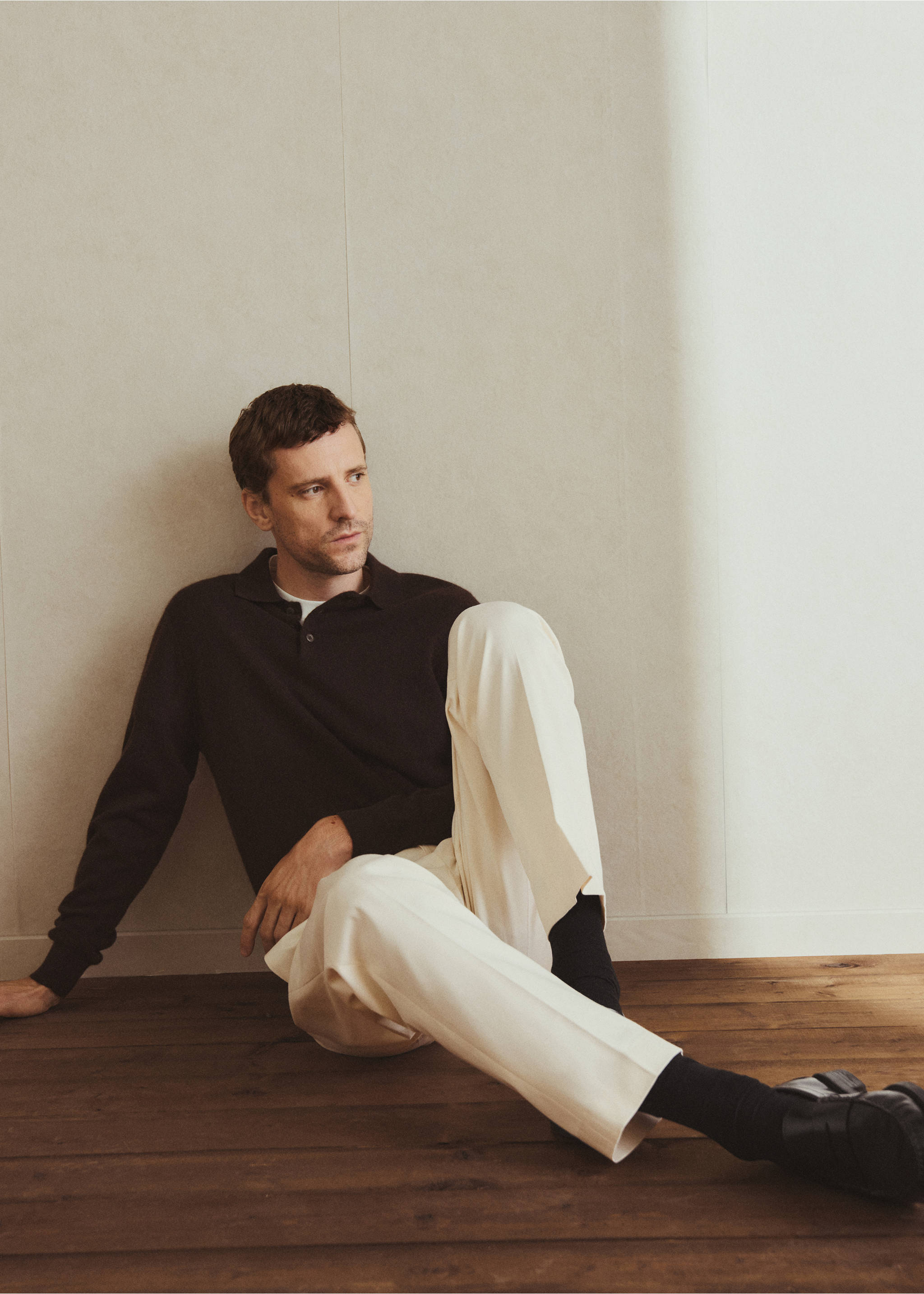 Jersey polo 100% cashmere - Detalle del artículo 3, Chocolate. Ref: 17078276-00.