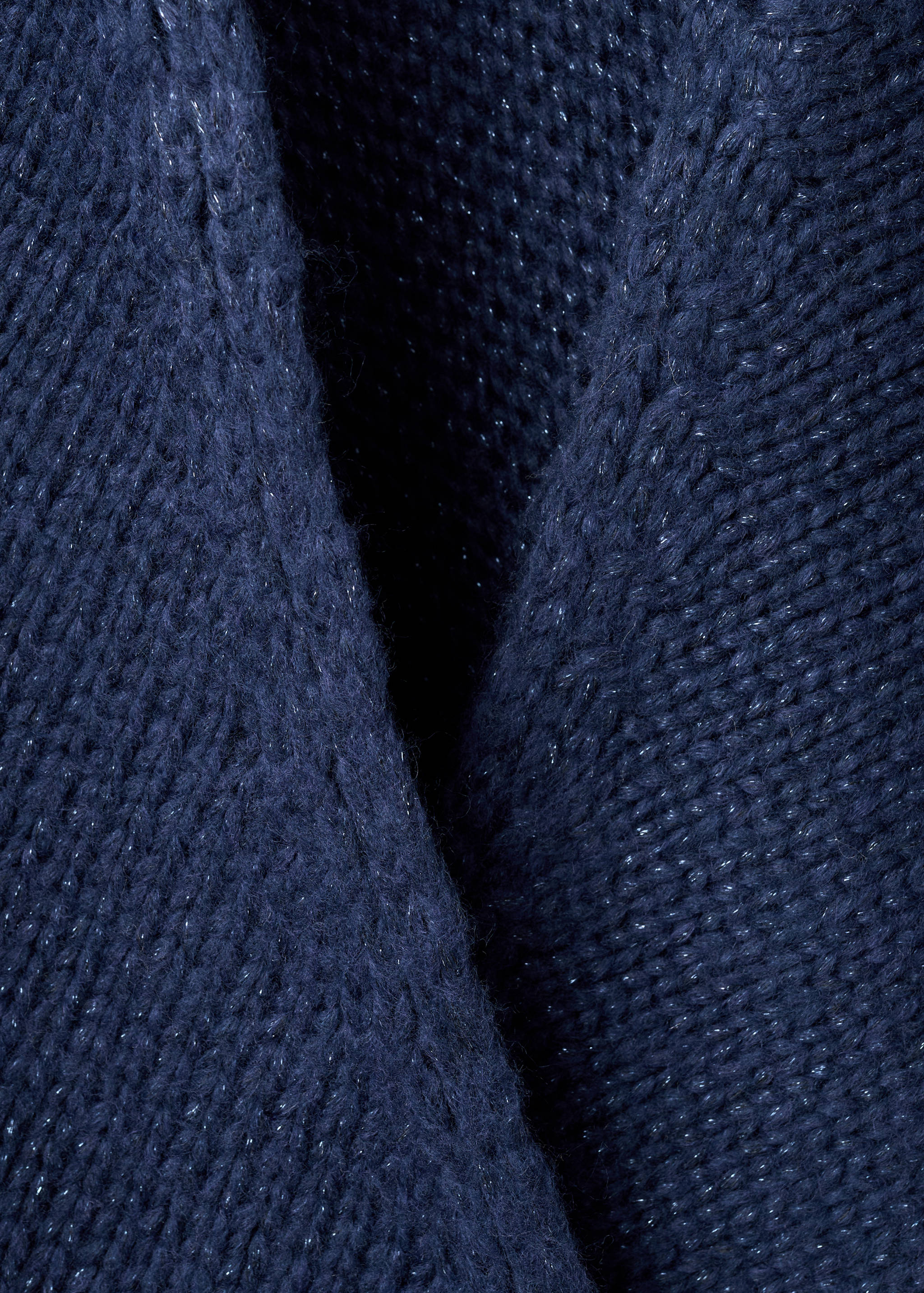 Poncho en maille à franges - Détail de l'article 0