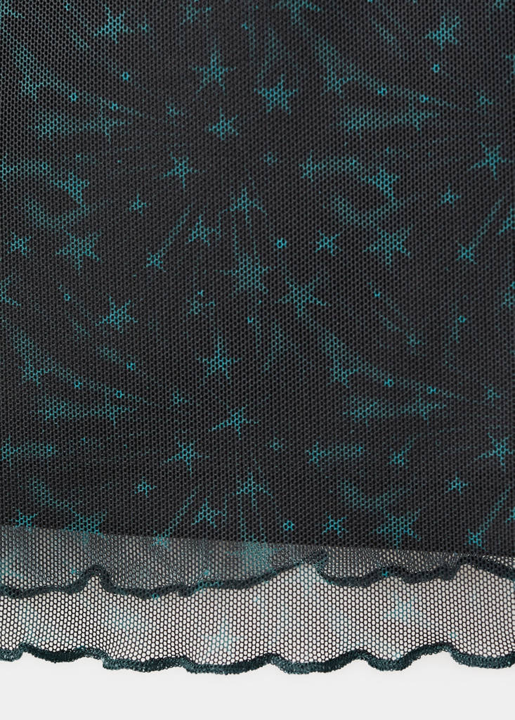 Stars print tulle T-shirt — Green