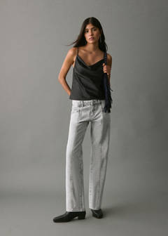 Straight-fit jeans with studs — Denim Grey 2