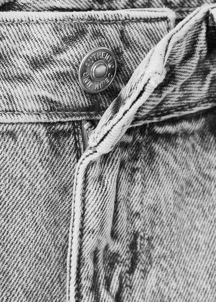 Straight-fit jeans with studs — Denim Grey