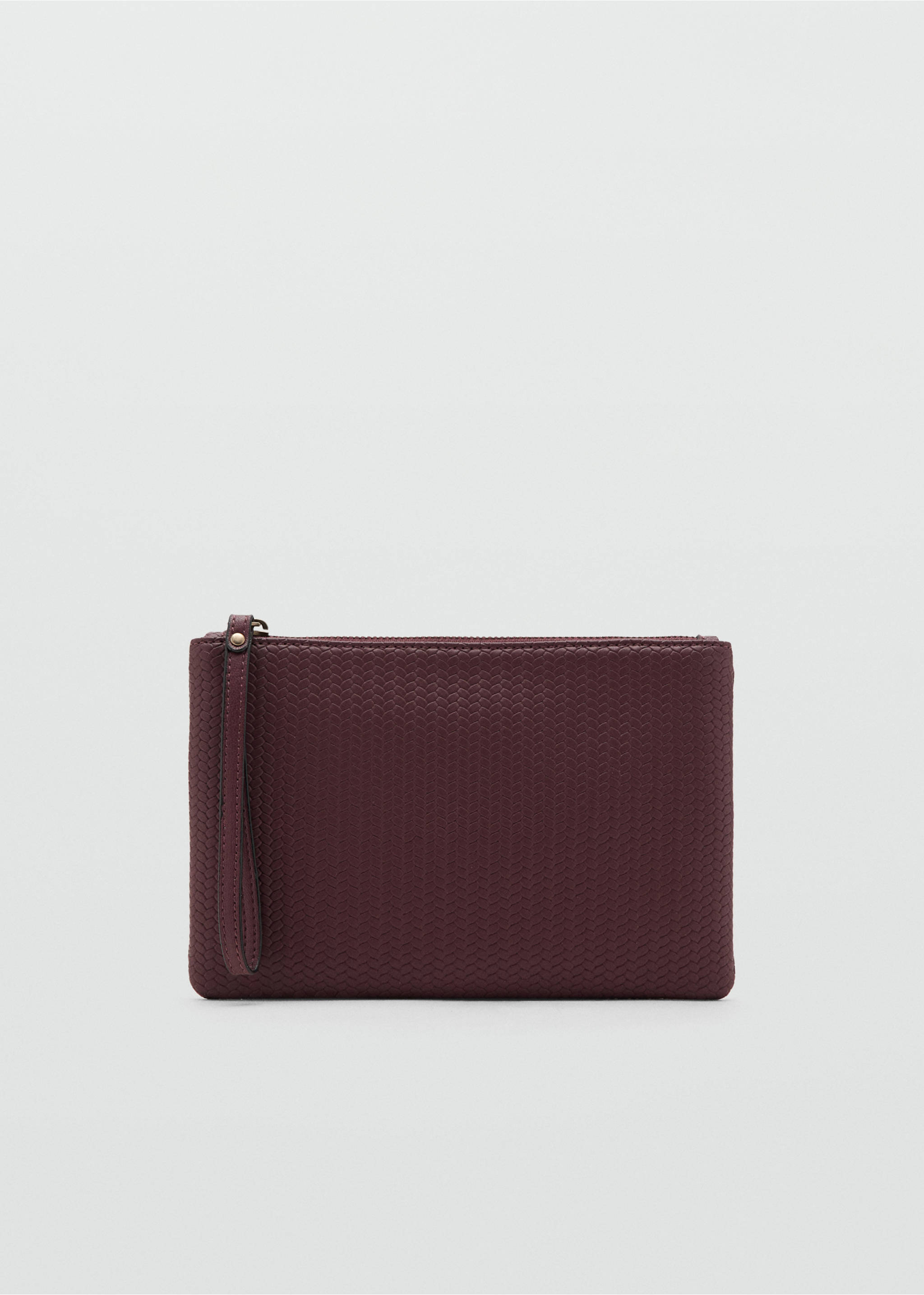 Braided-effect clutch - Article without model, Burgundy. Ref: 17078282-00.