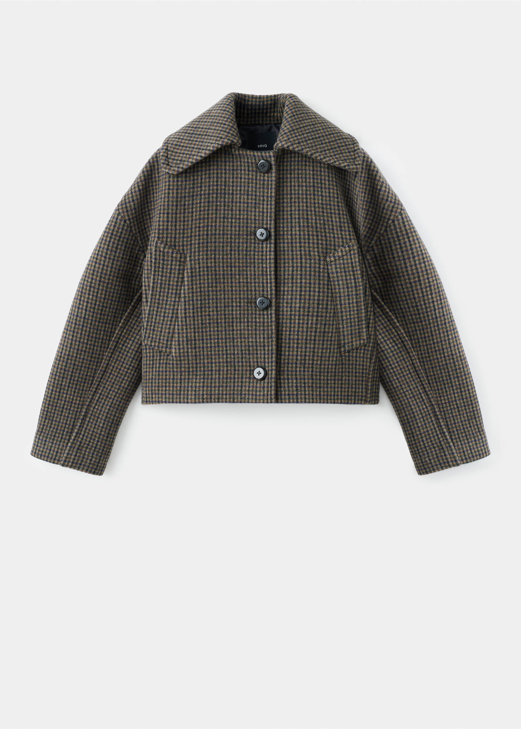 Houndstooth wool jacket - Article without model, Brown. Ref: 17078283-00.