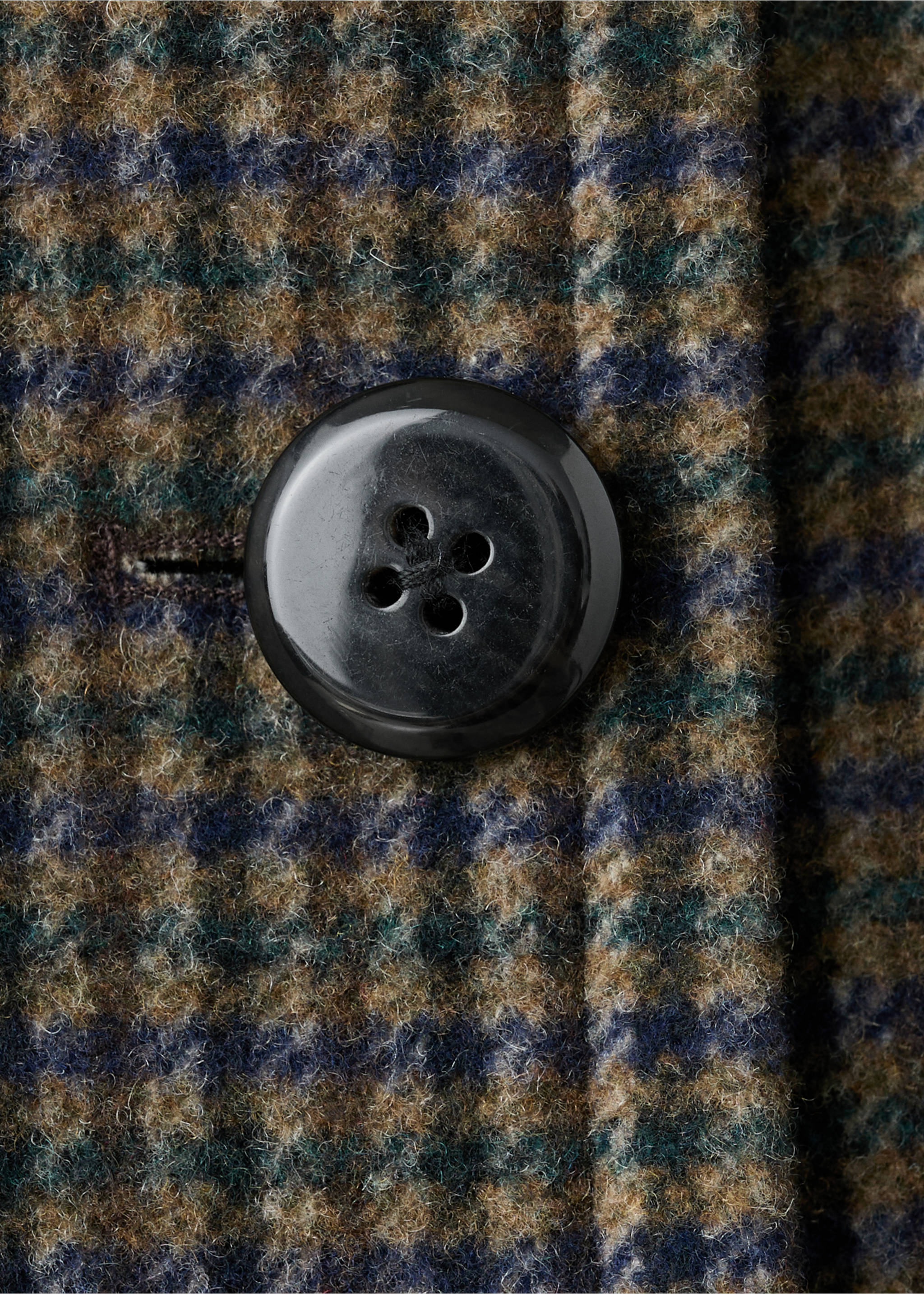 Houndstooth wool jacket - Details of the article 8, Brown. Ref: 17078283-00.