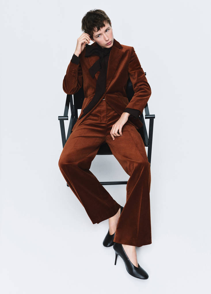 Velvet suit trousers — Burnt Orange