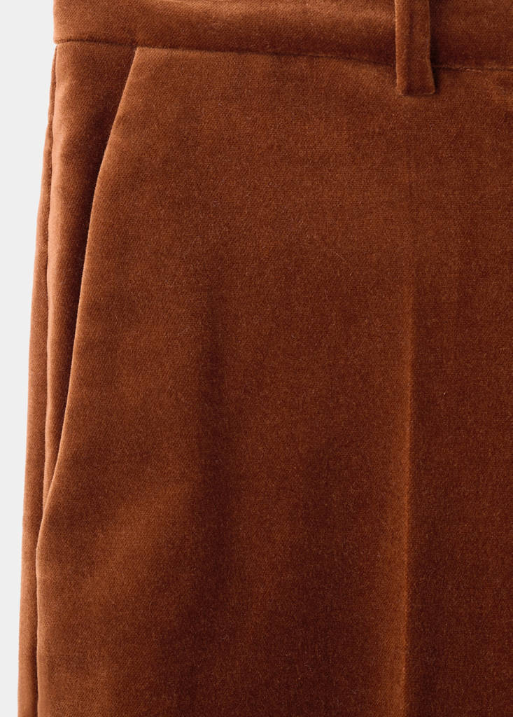 Velvet suit trousers — Burnt Orange
