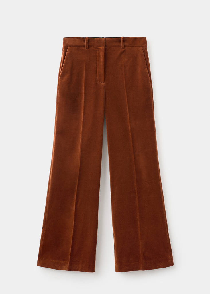 Velvet suit trousers — Burnt Orange