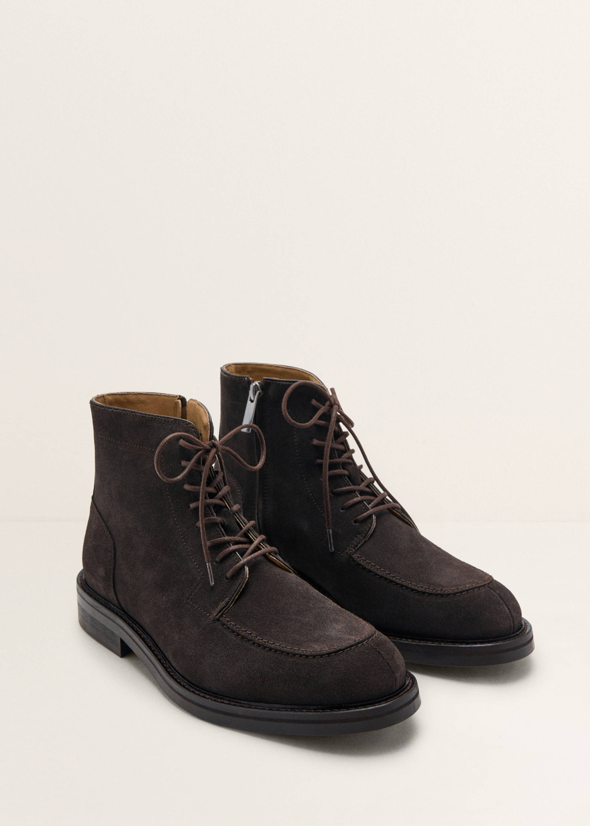 Bottines cuir lacets - Plan moyen