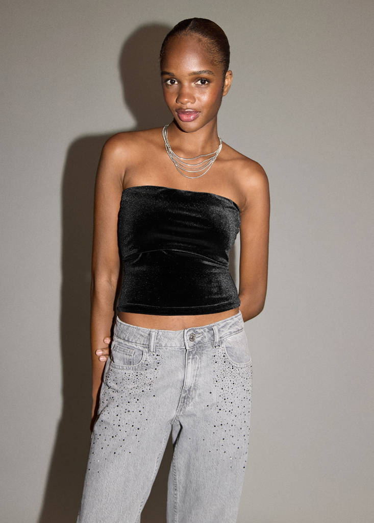 Velvet top — Black