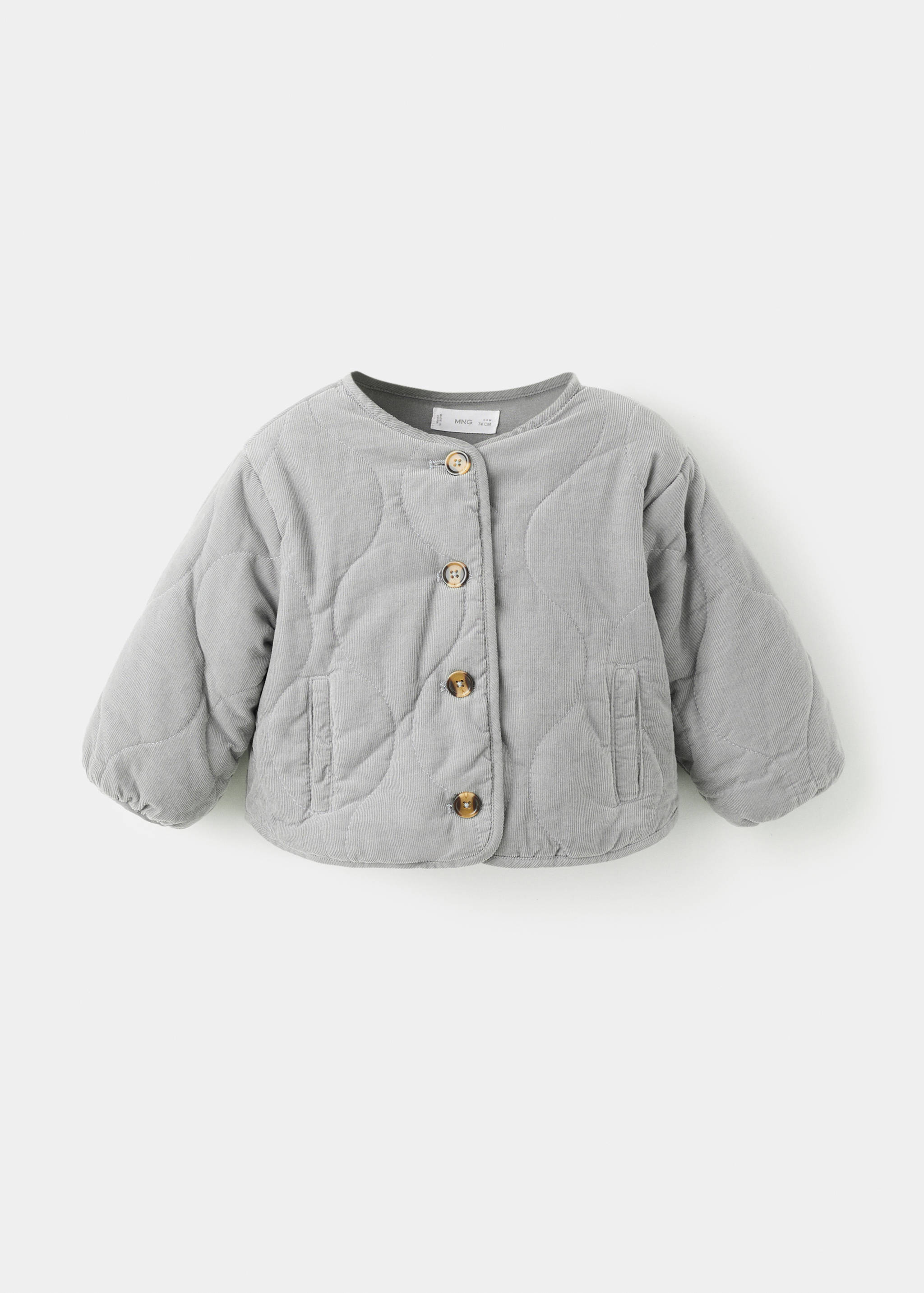 Corduroy quilted coat - Article without model