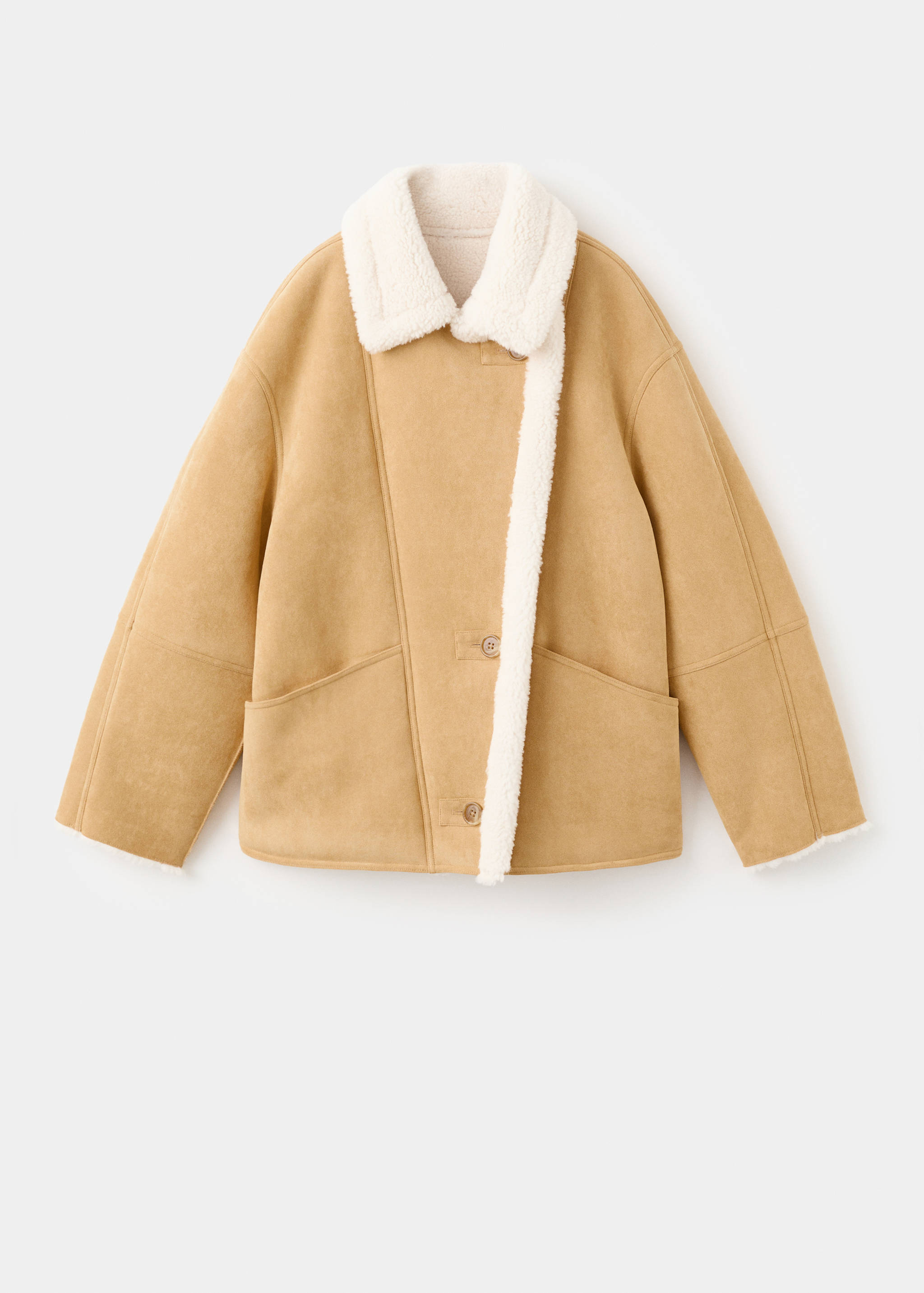 Veste effet daim col moutonné - Article sans modèle