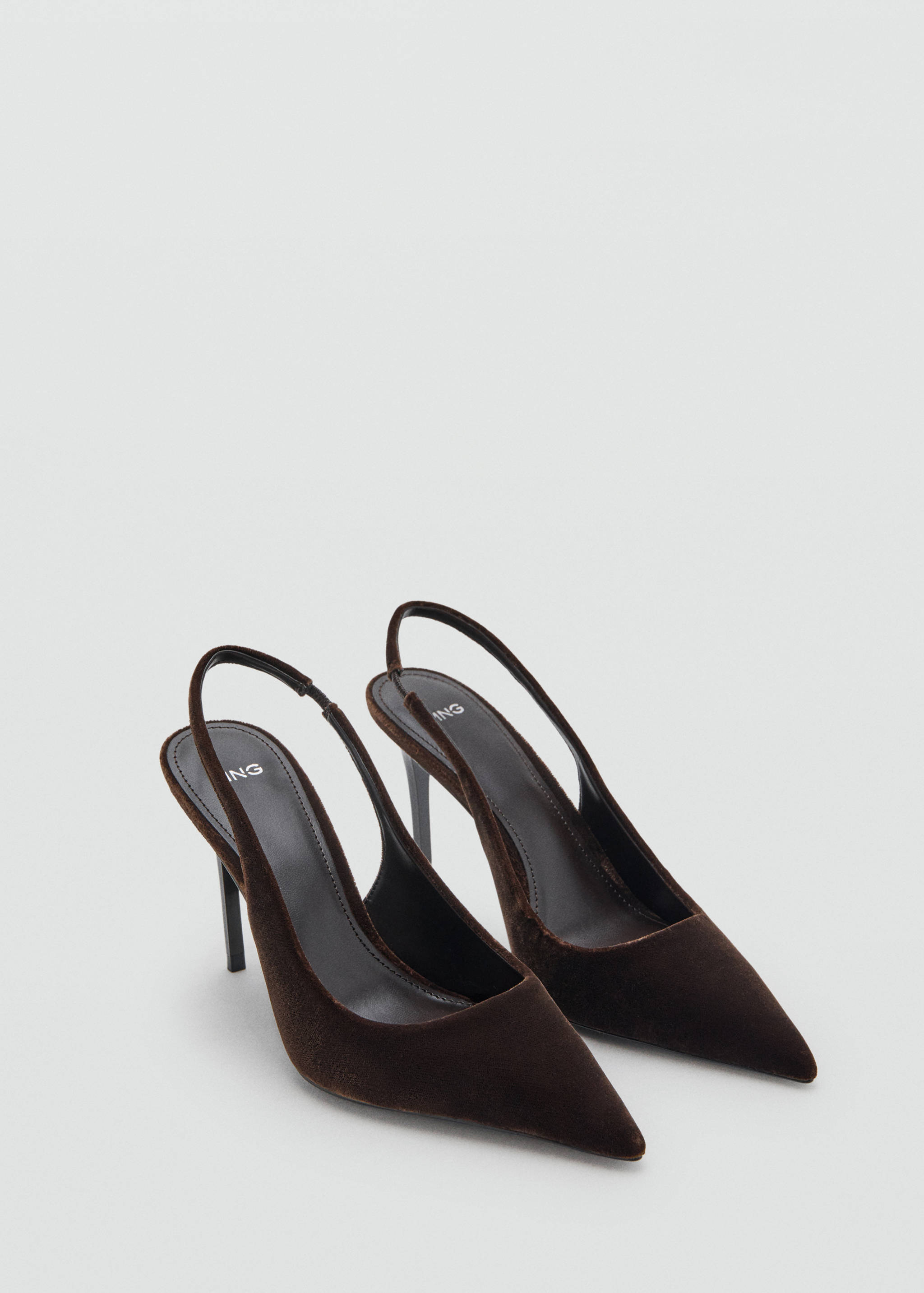 Velvet heeled shoes - Medium plane