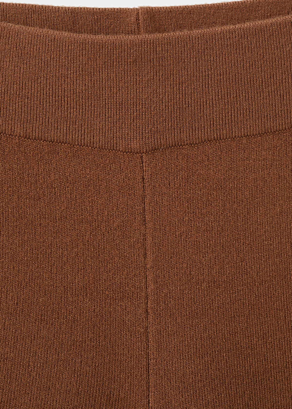 Straight knitted trousers — Caramel