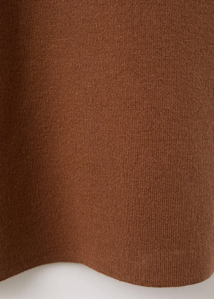Straight knitted trousers — Caramel