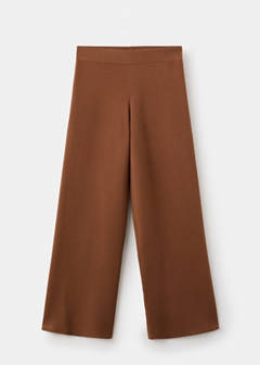 Straight knitted trousers — Caramel 5