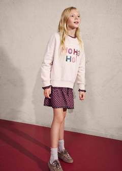 Embroidered cotton sweatshirt — Pink 3