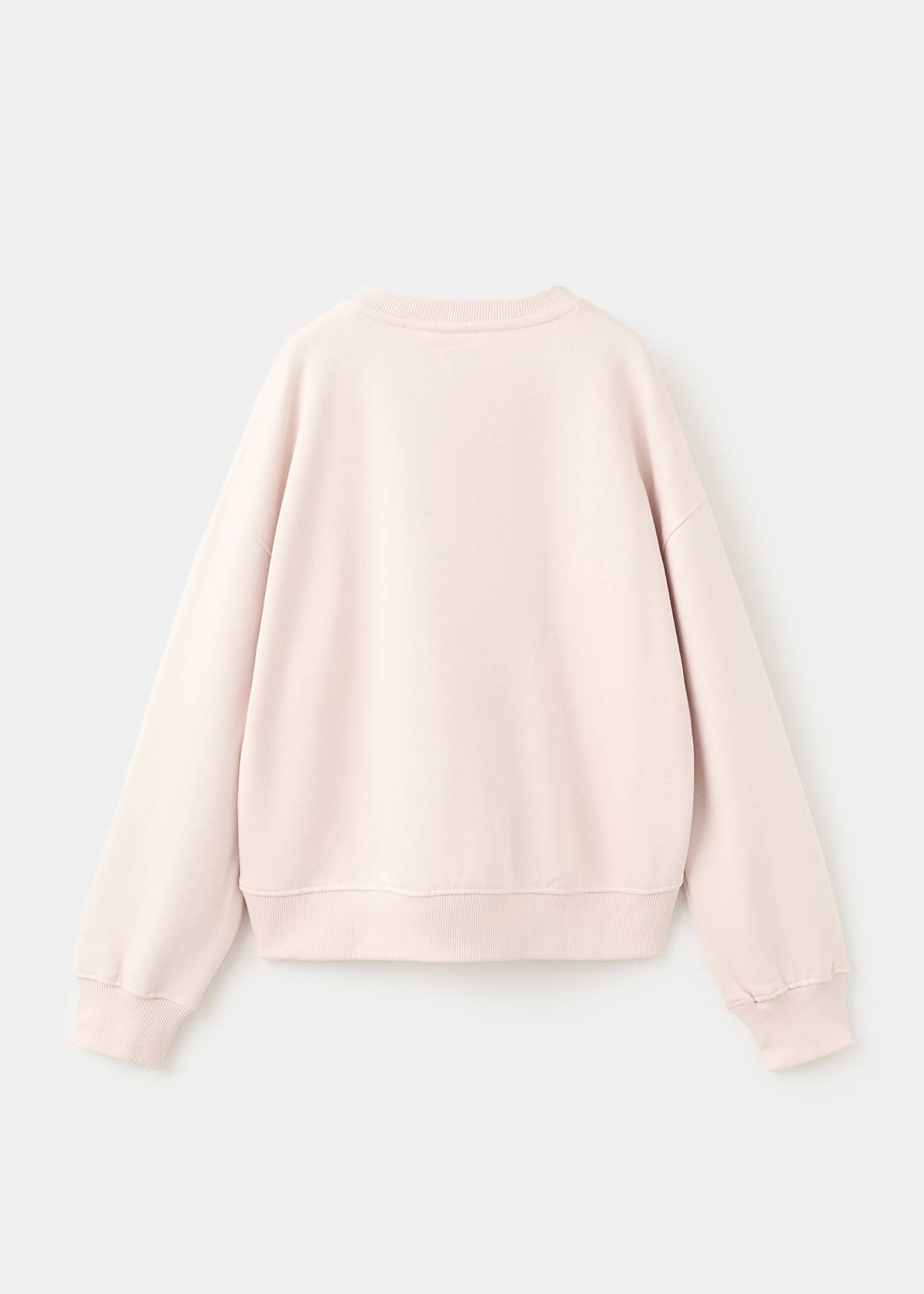 Embroidered cotton sweatshirt — Pink