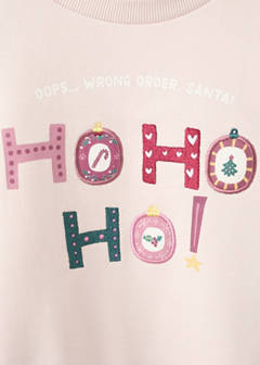 Embroidered cotton sweatshirt — Pink 5