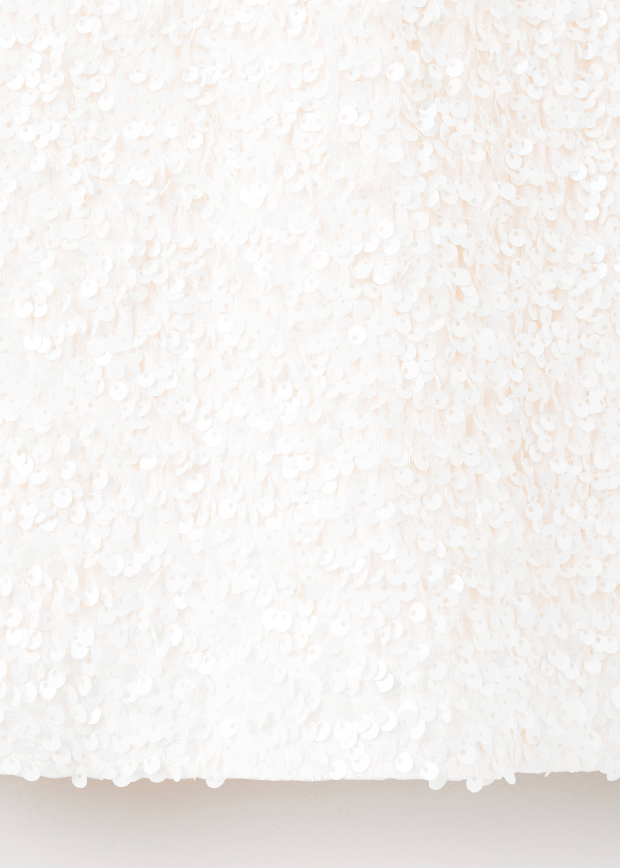 Short dress with sequins - Details of the article 8, Off White. Ref: 17079095-00.