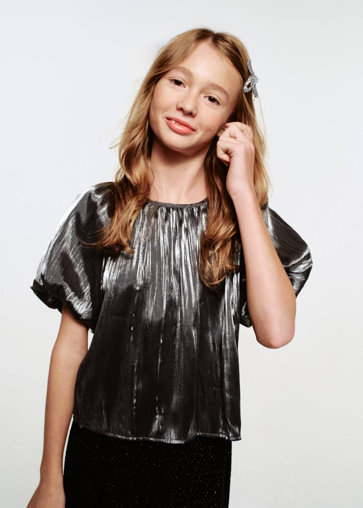 Metallic effect blouse — Silver