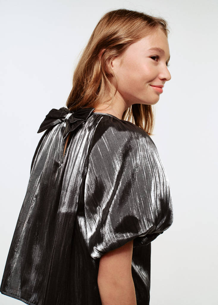 Metallic effect blouse — Silver