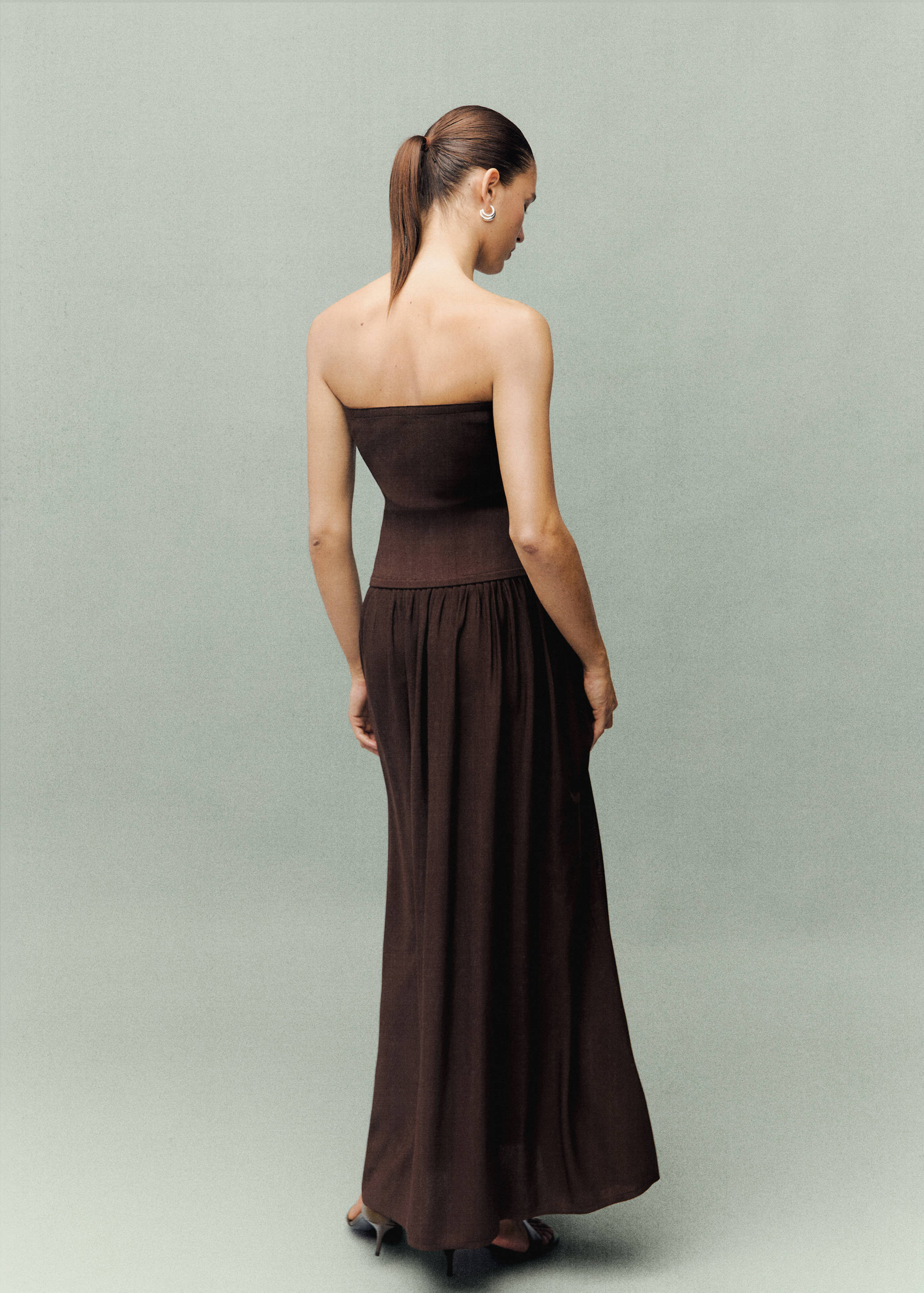 Combined strapless dress - Reverse of the article