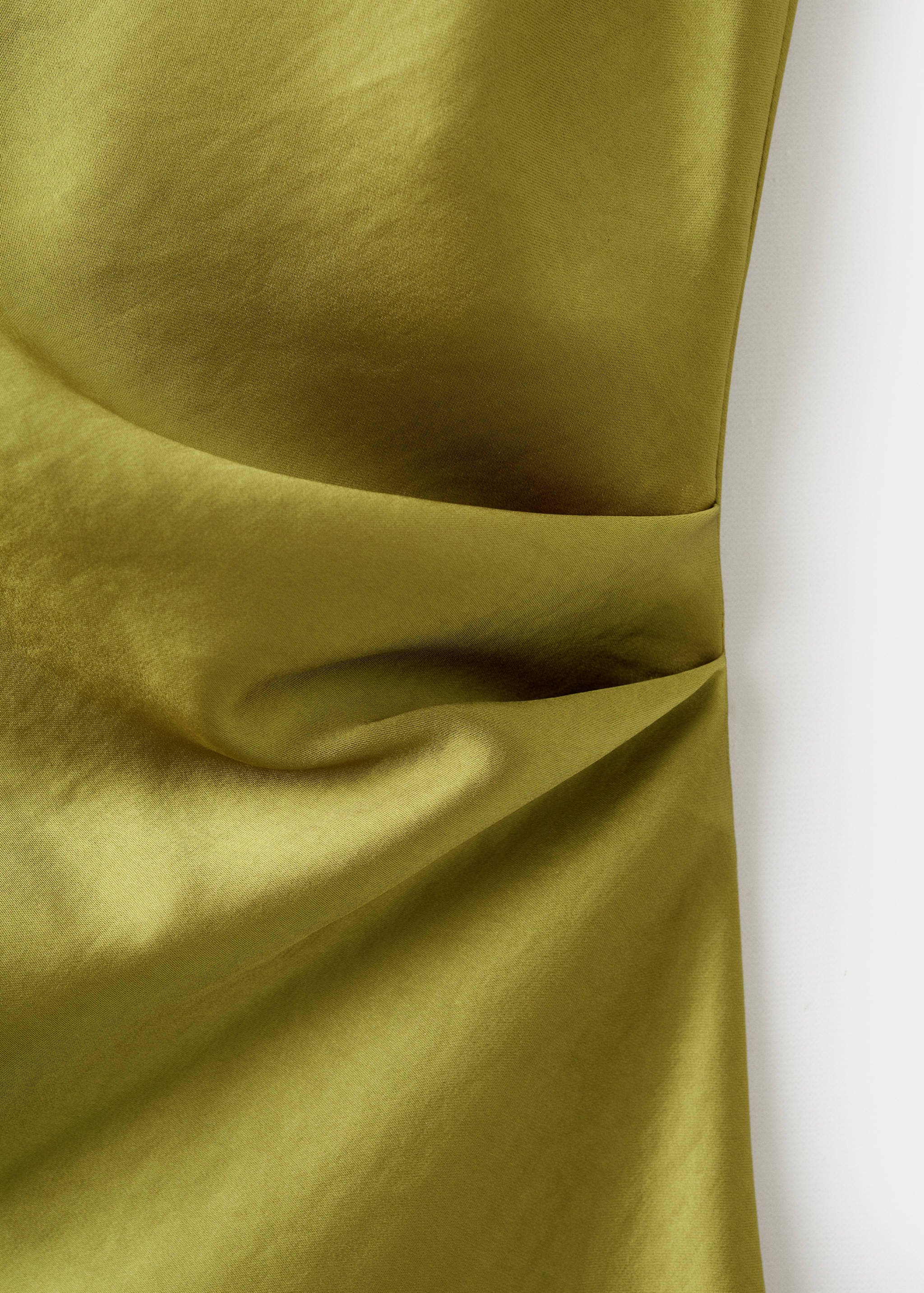 Satin blouse with draped neck - Details of the article 0