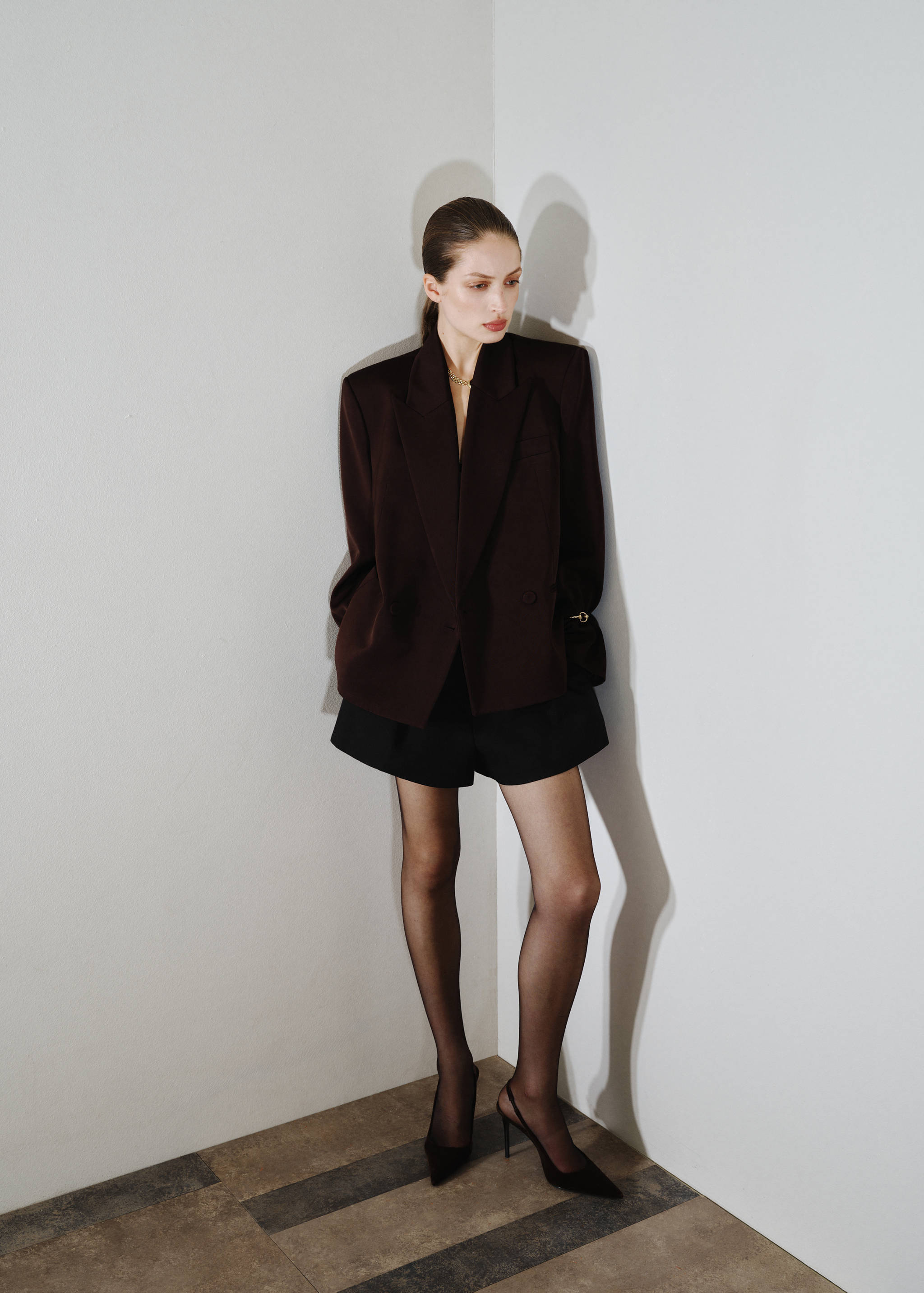 Shorts hög midja pressveck - Allmän bild