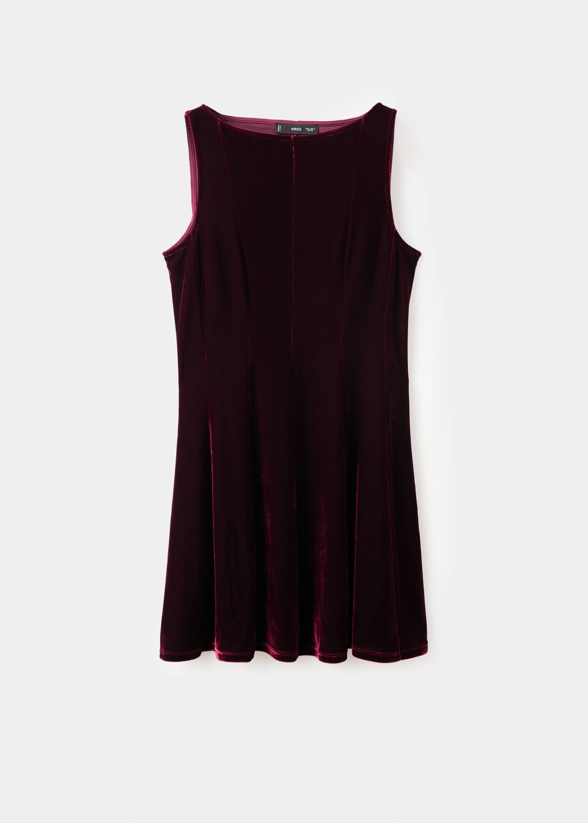 Velvet dress with seams - Article without model