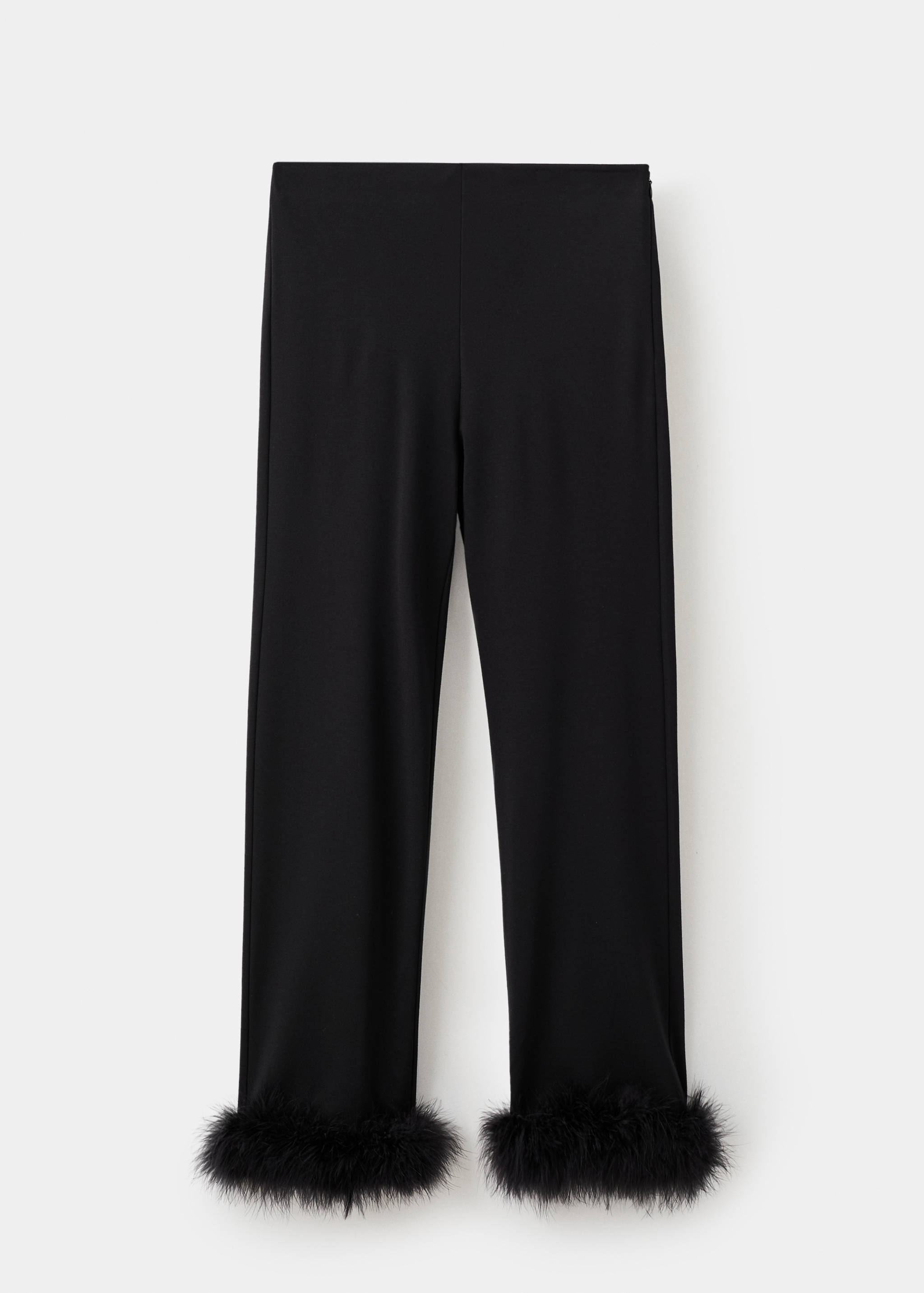 Fine-knit feather capri trousers - Article without model