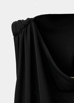Draped dress with metallic detail — Black 7