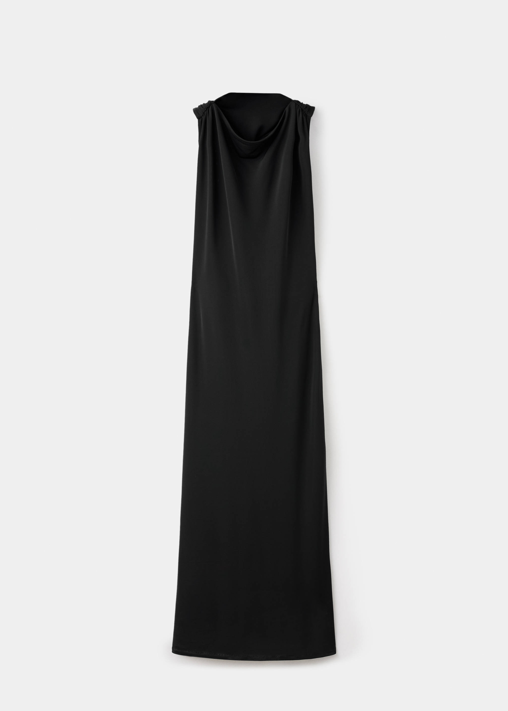 Metalik detaylı drape elbise - Modelsiz ürün