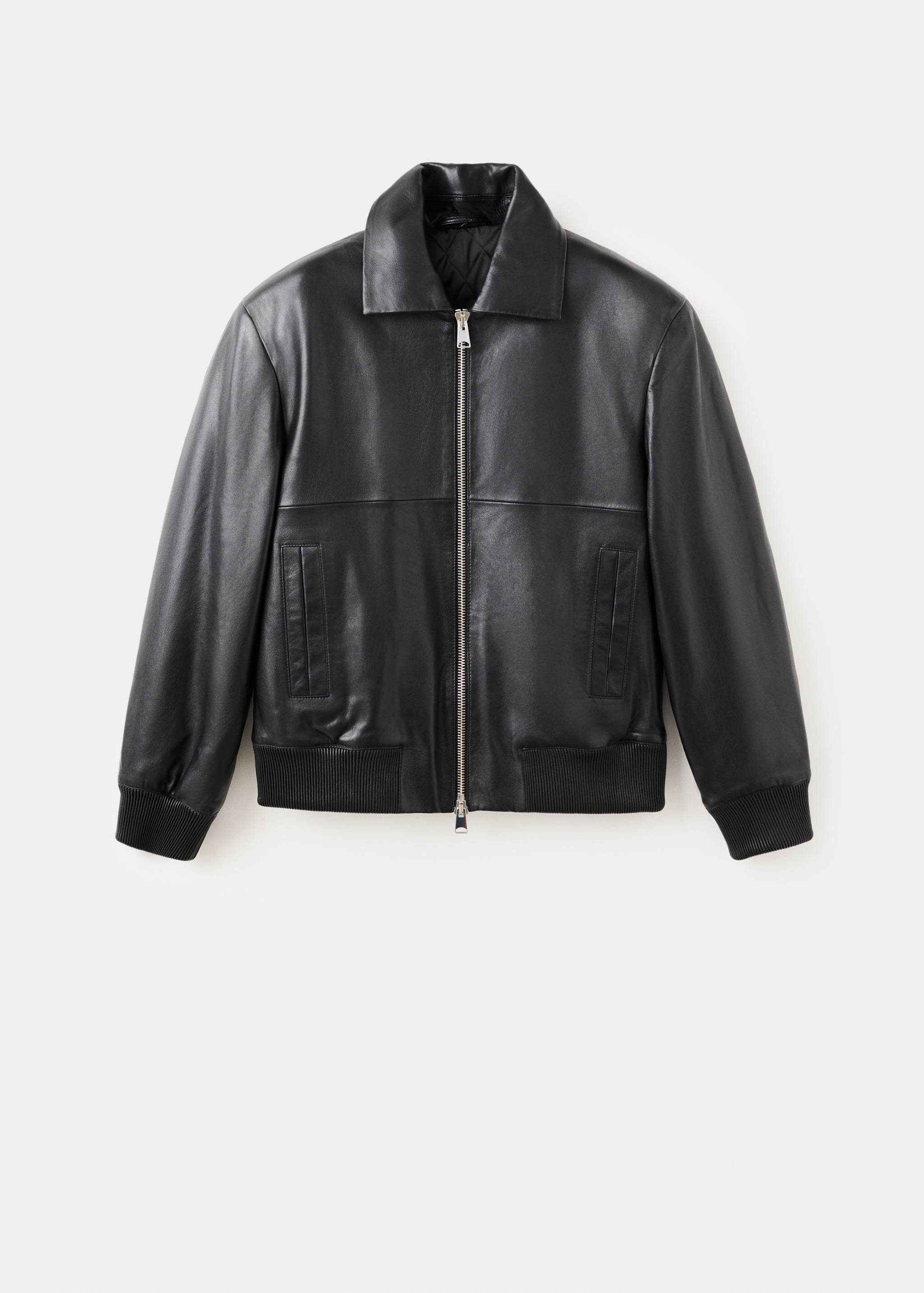 Leather bomber jacket - Article without model