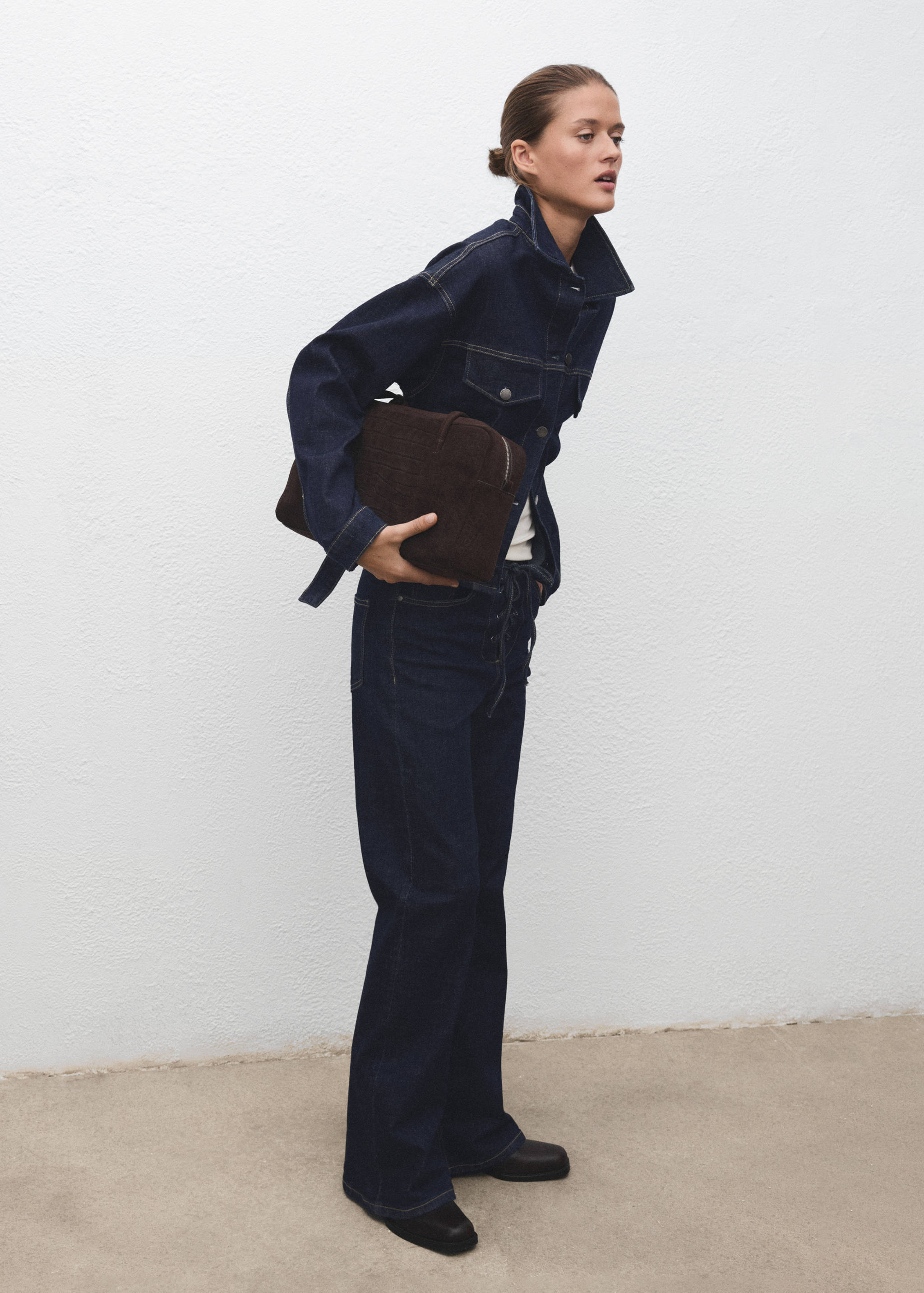 Flared jeans with drawstrings - General plane