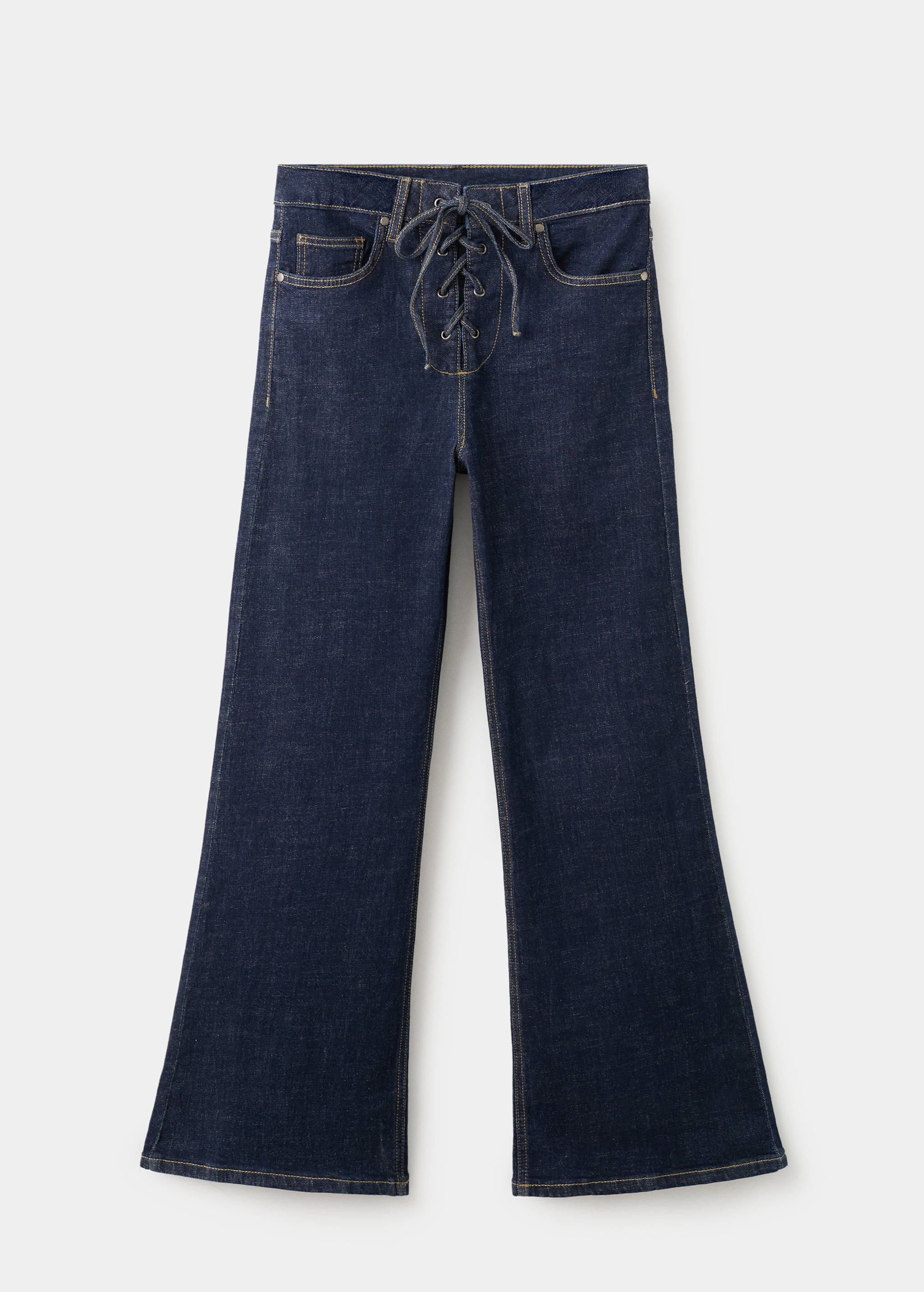Flared jeans with drawstrings - Article without model