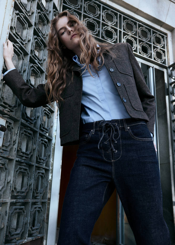 Flared jeans with drawstrings — Open Blue