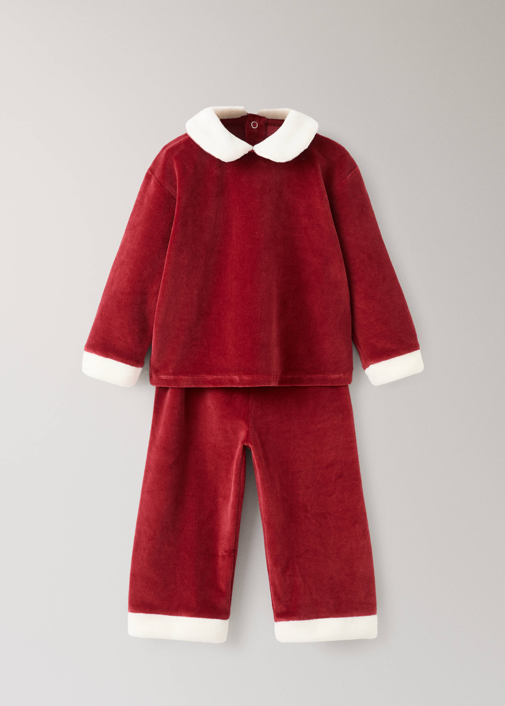 Pyjama de Noël en velours de coton pour enfants - Article sans modèle