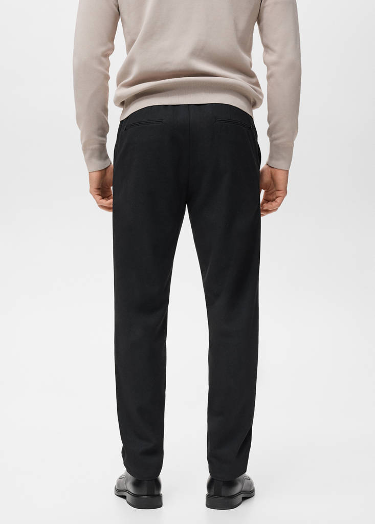 Slim-fit Thermolite® flannel trousers — Navy