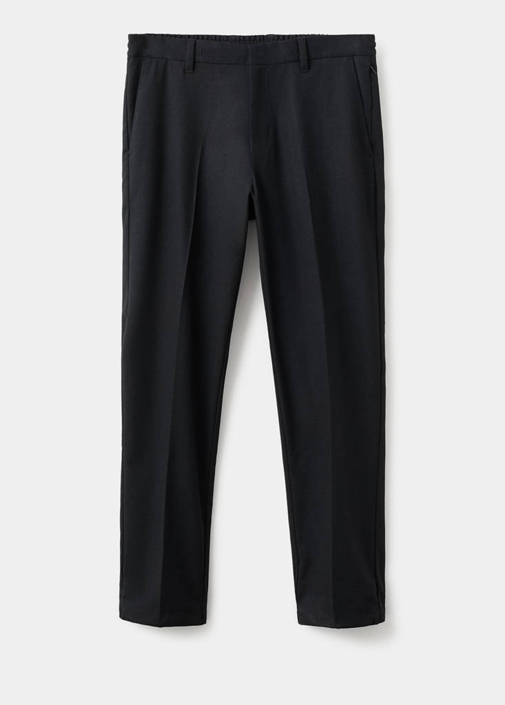 Slim-fit Thermolite® flannel trousers — Navy