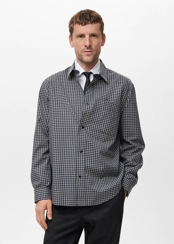 100% cotton relaxed-fit check shirt - thumbnail 2