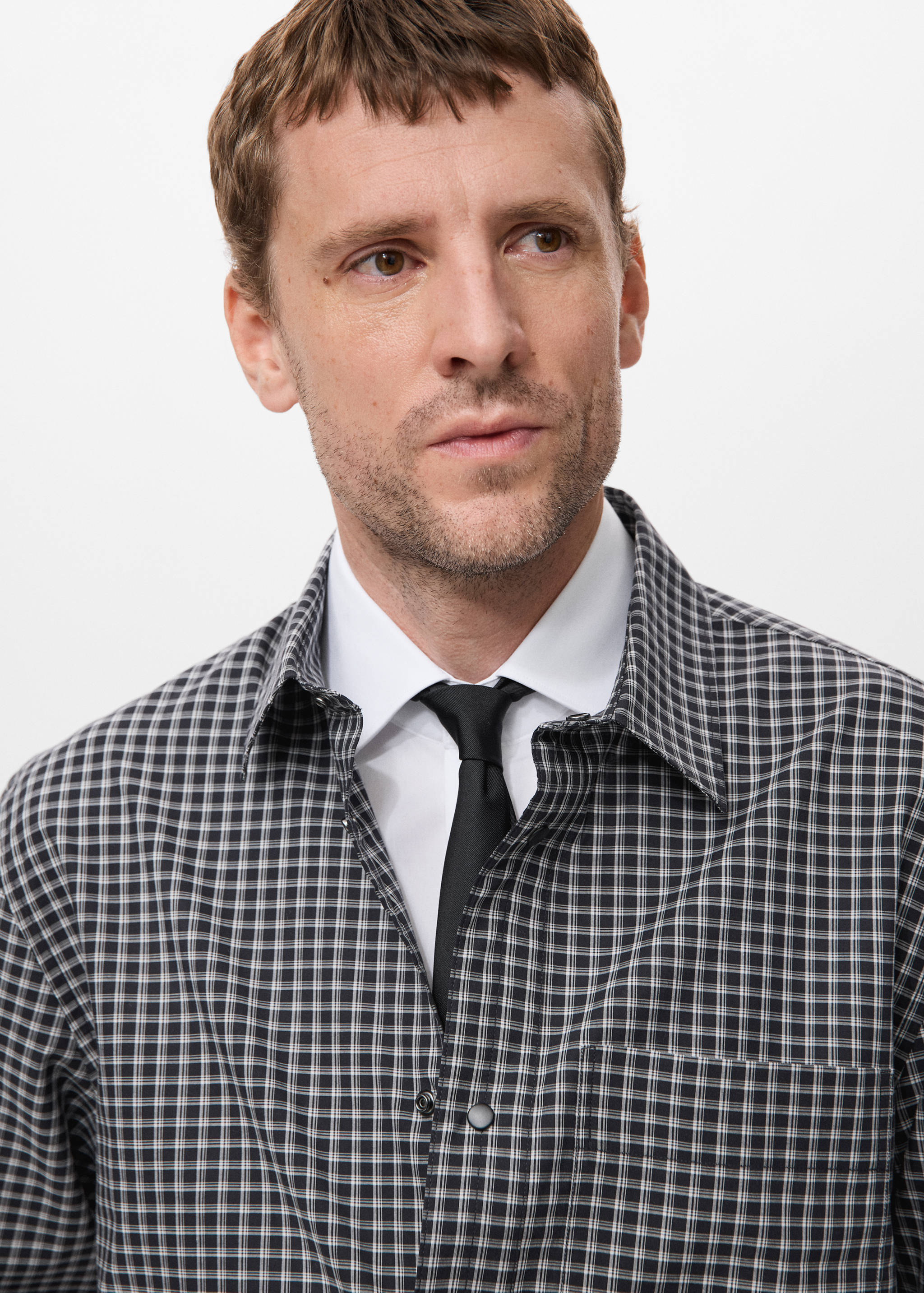 100% cotton relaxed-fit check shirt - Details of the article 1