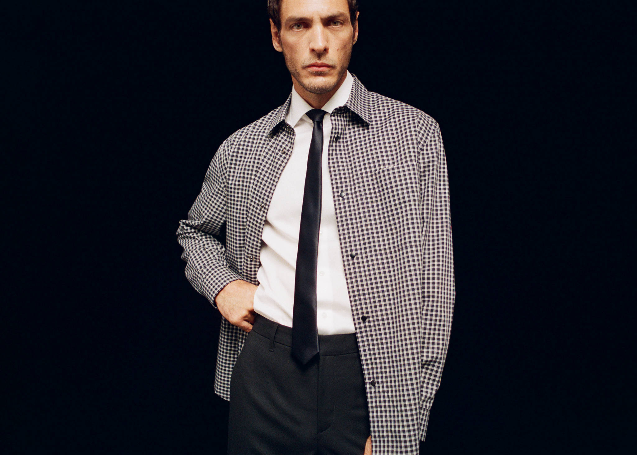 100% cotton relaxed-fit check shirt - Panoramic plane