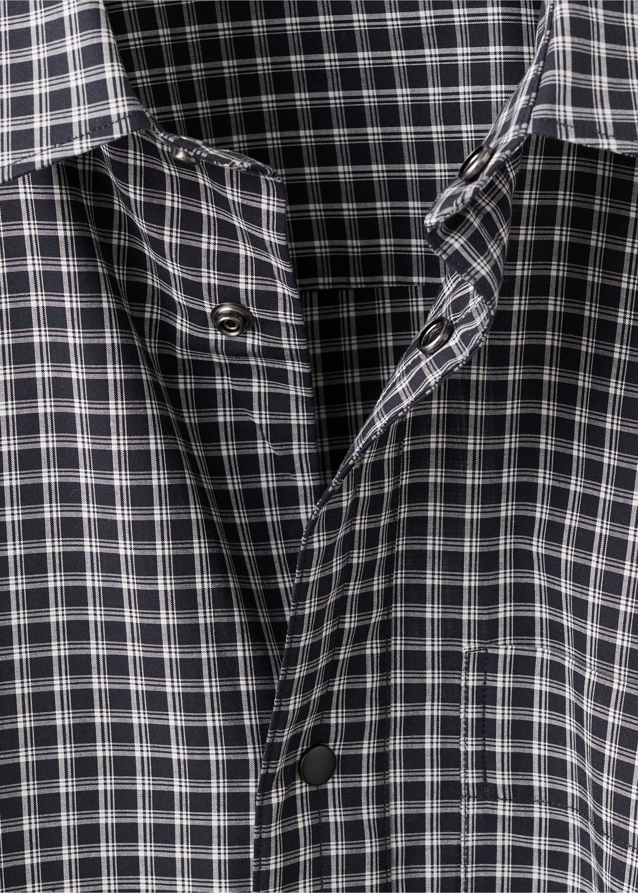 Camisa 100% algodón cuadros relaxed fit - Detalle del artículo 8, Negro. Ref: 17079207-00.