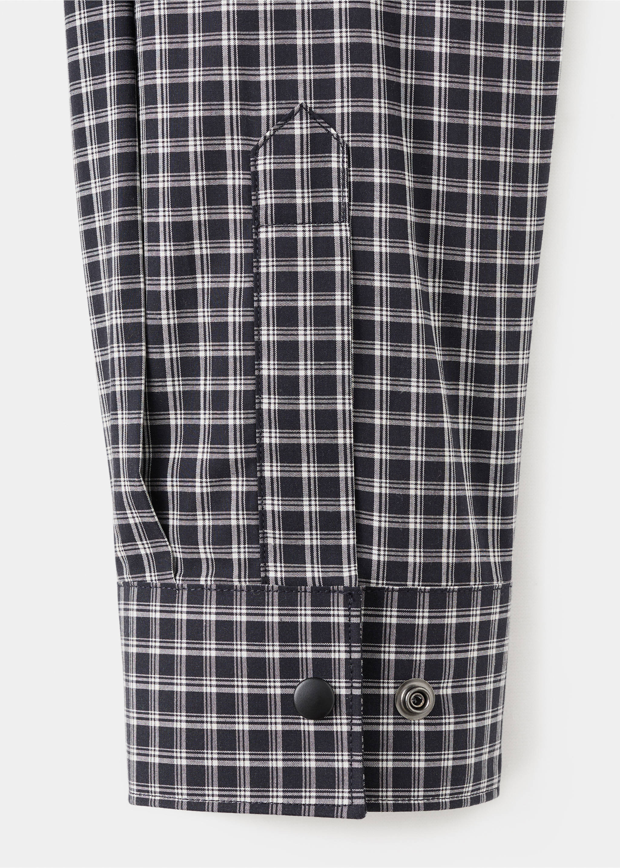Camisa 100% algodón cuadros relaxed fit - Detalle del artículo 0, Negro. Ref: 17079207-00.