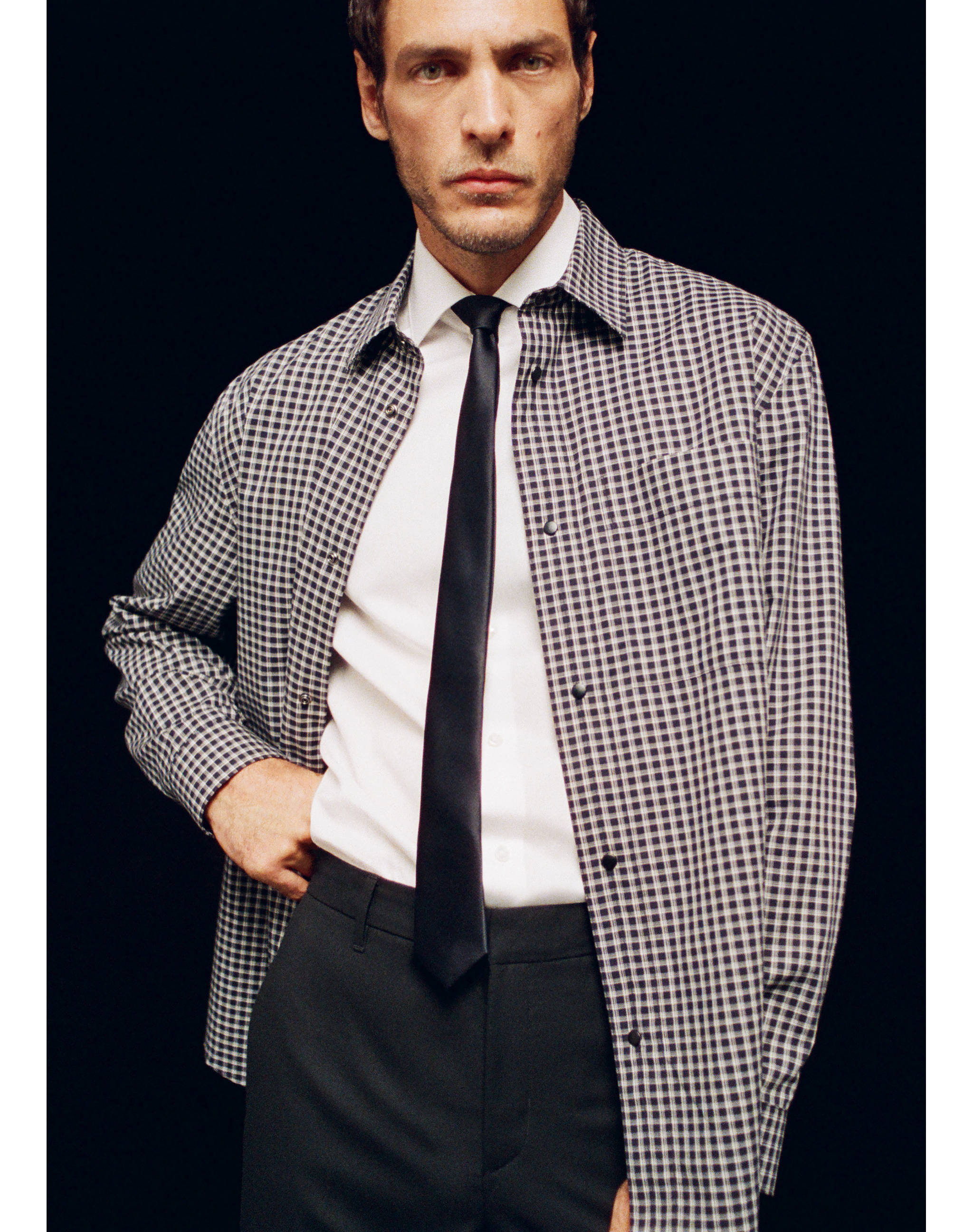 100% cotton relaxed-fit check shirt - Details of the article 3